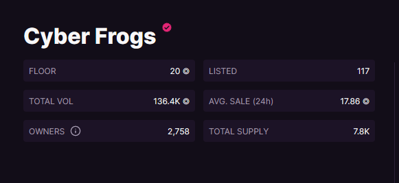 13 months of non stop #BUIDLing 🔥🐸
first time i am a little proud of what the team did at <a href="/CyberFrogsNFT/">Cyber Frogs (!FF)</a> 🍻 🙏♥️ #solana