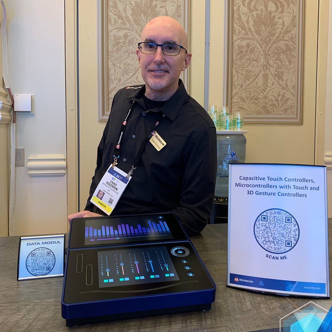 MicrochipTech's tweet photo. Add value and advanced features to your application, and improve product performance and reliability. Learn about our touch and gesture product solutions at CES 2023: https://t.co/sL3zi5ksUf. Get product information: https://t.co/FghZeZLoTW. #CES2023 #capacitivetouch #gesture https://t.co/j4c8x3tcSJ