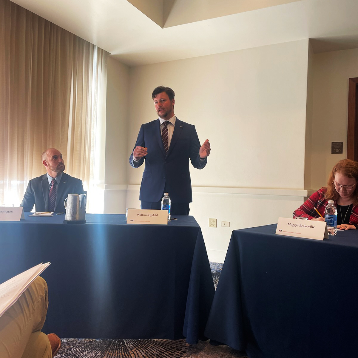 ndfb's tweet photo. NDFB's BIlly Ogdahl has made it to the Sweet 16 of the AFBF Young Farmer and Rancher Discussion Meet competition in San Juan, Puerto Rico. He will compete tomorrow afternoon! Good luck, Billy and congratulations on your achievement! #AFBF2023 #DiscussionMeet https://t.co/nZy9xQZz7i