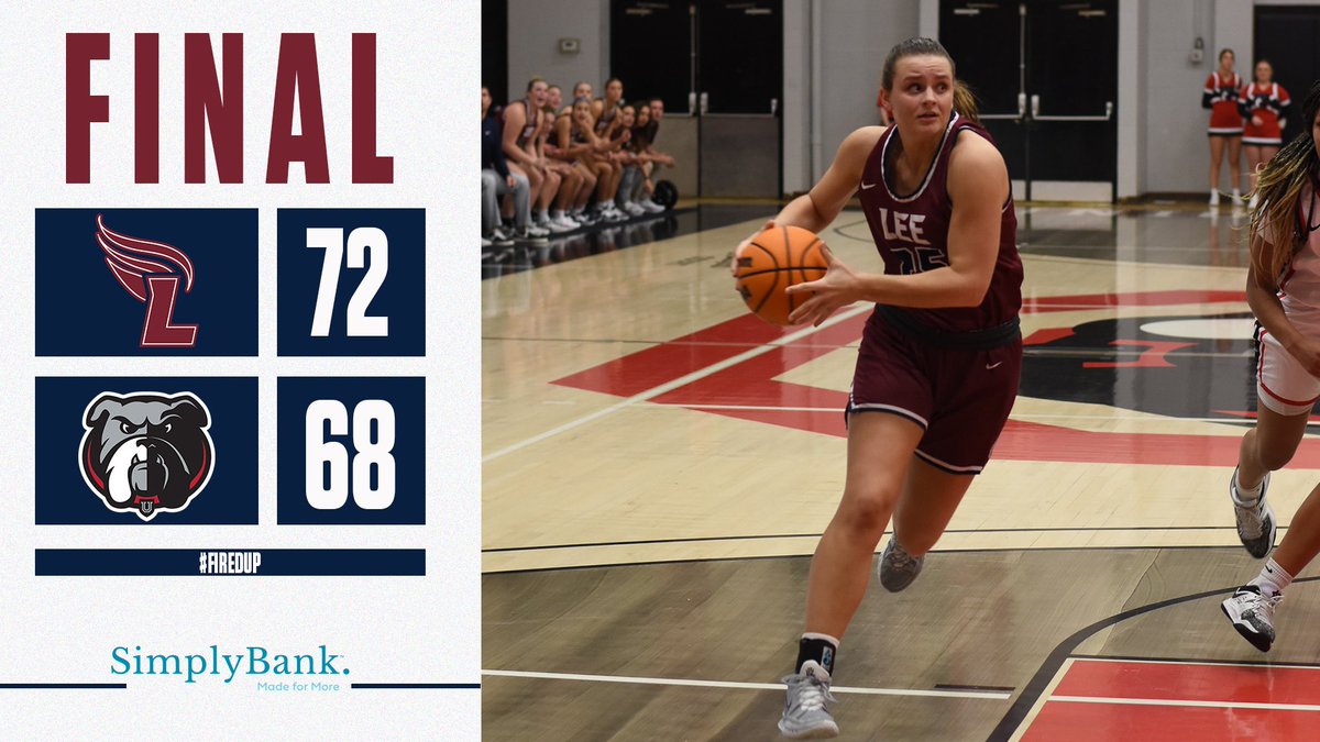 LeeUWBB's tweet photo. LADY FLAMES WIN!!!!!!! 🔥🔥🔥🔥🔥

WOW! After going down 68-60 to start overtime, we end the game on a 12-0 run to #BeatUnion 72-68! 

Haley Schubert hit the go ahead bucket and Haylee Johnson had the game-saving block! 

We stay undefeated in @GulfSouth play! #FiredUp🔥 https://t.co/Ullmt8dDKj