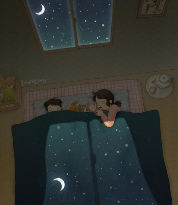 Le bambine dormono coccolosamente vicine e serene.
Mia moglie sta per rientrare dal lavoro e finalmente ci godremo un pò di caminetto, un buon vino e un pò di tenerezze..che non fan mai male.
Notte a tutt*❤️🏳️‍🌈🦋