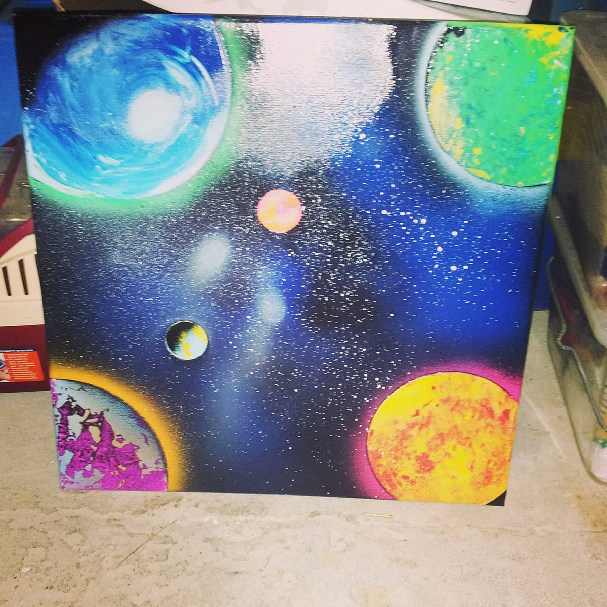 #spraypaint #art #drawing #draw #artwork #galaxy #galaxie #myartwork #spacepainting #acrylic #spray #oncanvas