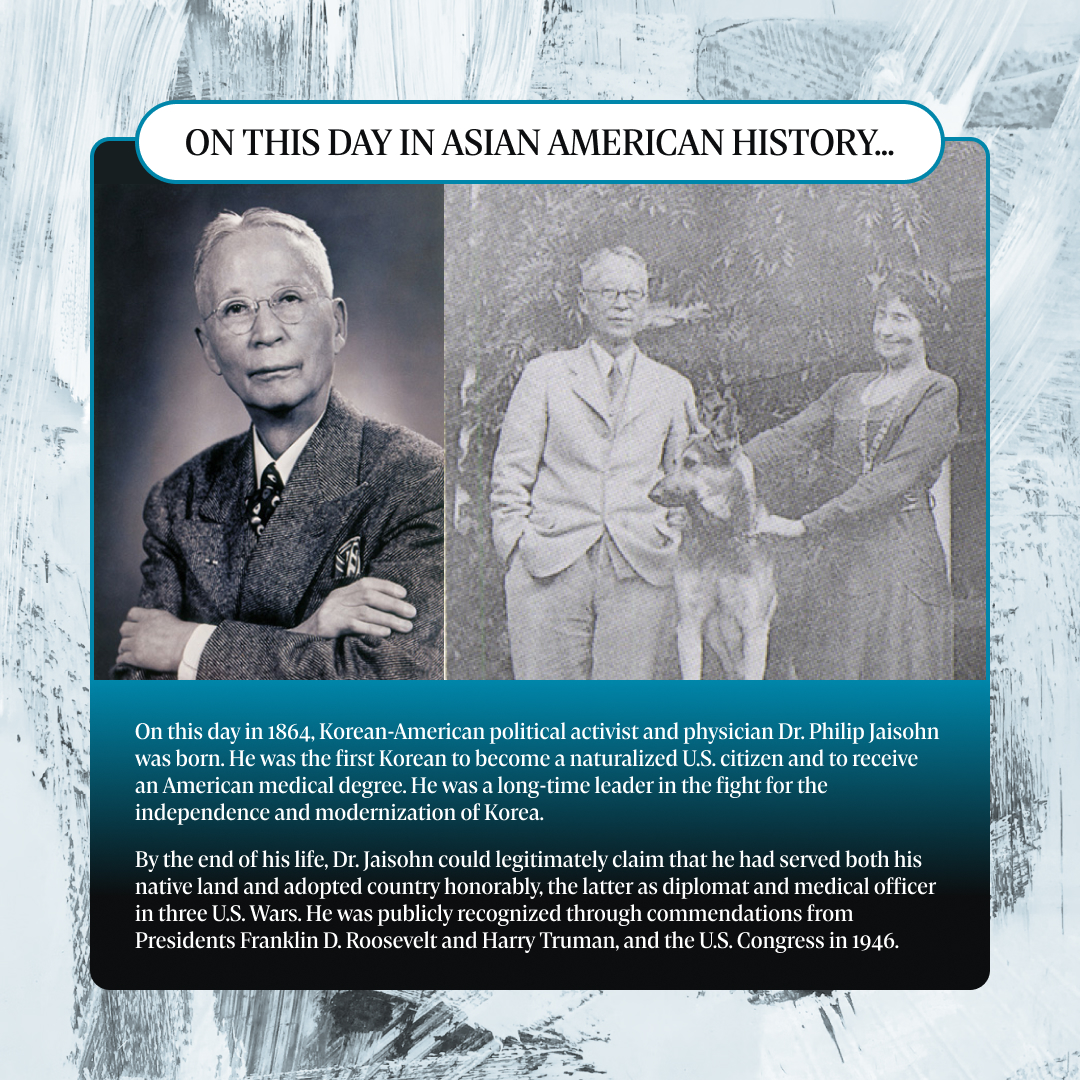 taaforg's tweet image. #OnThisDay in 1864, the first Korean to become a naturalized U.S. citizen &amp;amp; receive a medical degree in the US, Dr. Philip Jaisohn (also Soh Jaipil or Seo Jae-pil) was born. Dr. Jaisohn was a political activist and physician. #AAPIhistory
