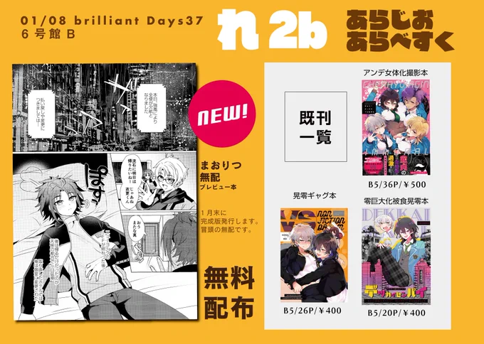 今日のインテbrilliantdaysまおりちゅ～んのおしながきです!!!新しいのはまおりつの無配です!うまくいけばこういう缶バッジのテンプレも数個分あります 
