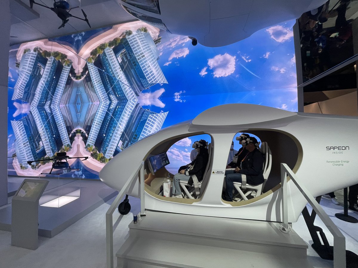 c_leech's tweet photo. Amazing showcase at the SK ‘Futuremarks’ expo: “What if the city where I live goes underwater? Find out the potential consequences of an action on climate change”. Amazing @CES showcase, exploring with @mccann_mw to check out all the #climateaction initiatives! #togetherinaction https://t.co/Q5lGpQI32V