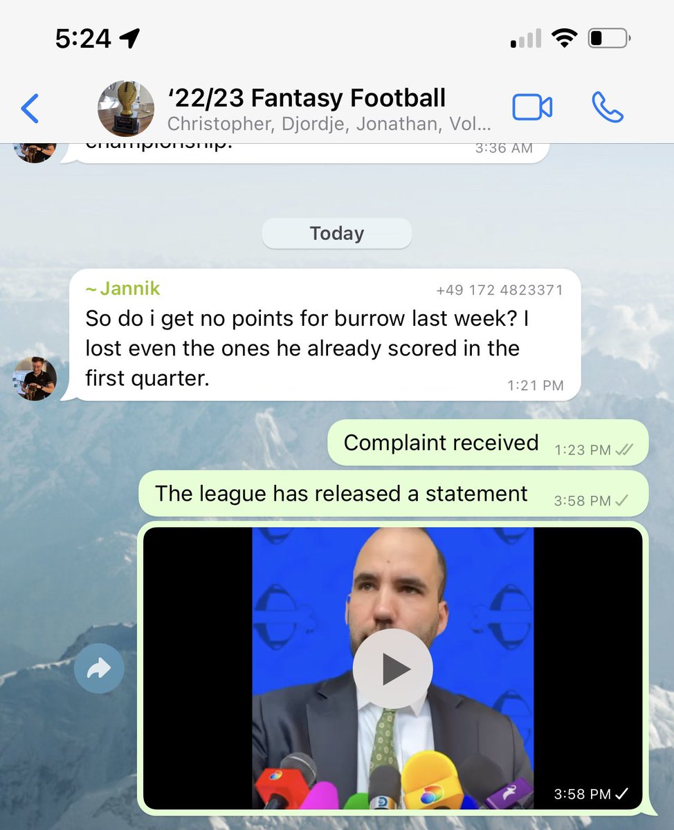 florianmatena's tweet photo. It‘s been a day… #FantasyFootball @ESPNFantasy https://t.co/rE0snn9rvK