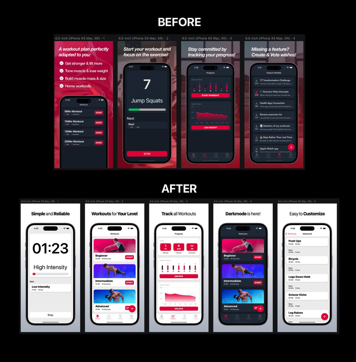 martinlasek's tweet photo. First ones to see the new things I’m building are on Twitch 👊🏻✨

Then it’s Twitter because I’m posting it here as text/image 🐦 

At last Instagram/YouTube/TikTok as a video 🎥

News: I revamped all app pictures hoping to increase downloads + added workout images! #buildinpublic https://t.co/HKMyVFmXeu