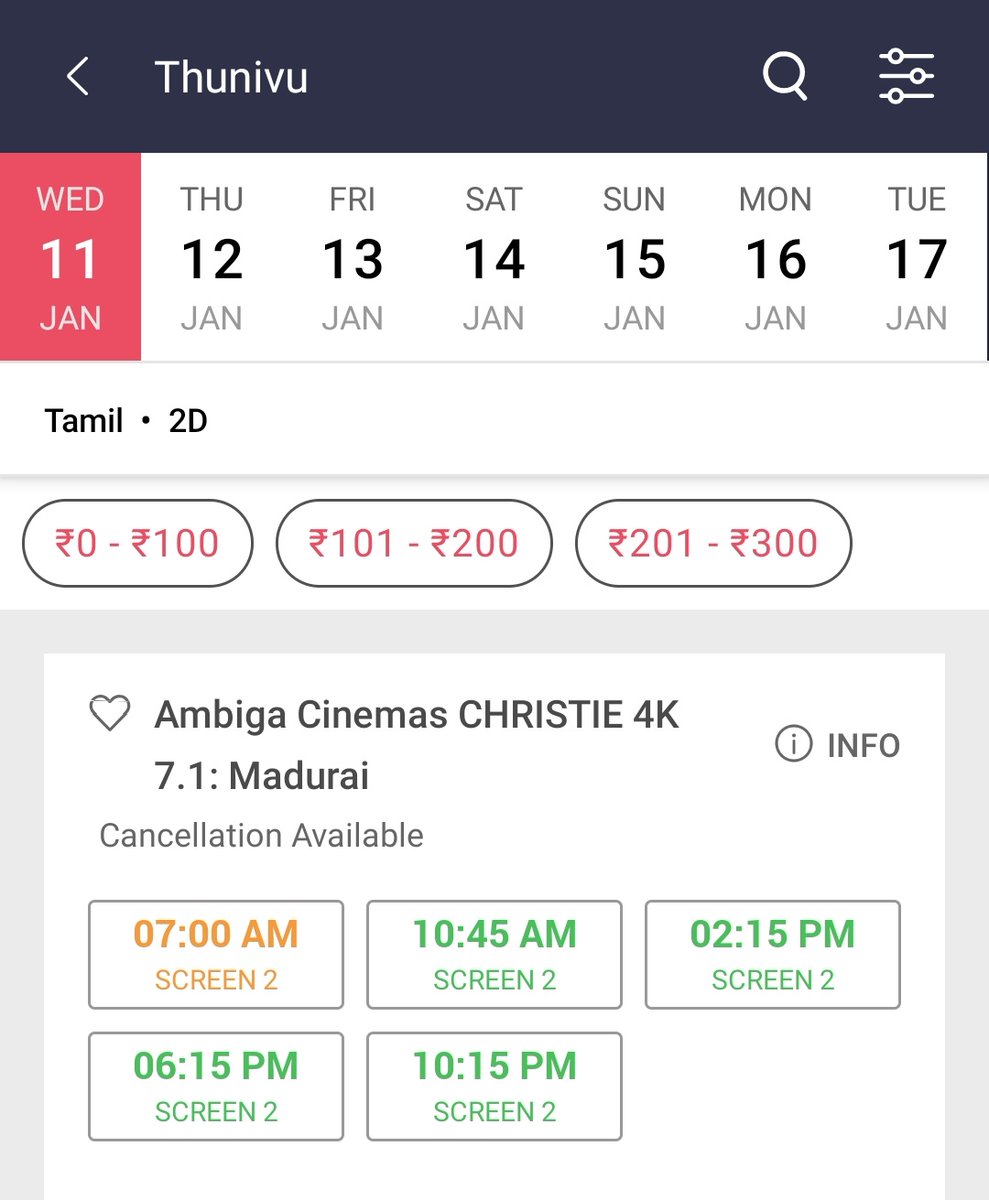 @AmbigaCinemas = 360 Seats

🚩 DAY 1 = 5 Shows

🚩 Total Seating Capacity = 1,600 Seats

#Thunivu #ThunivuMadurai