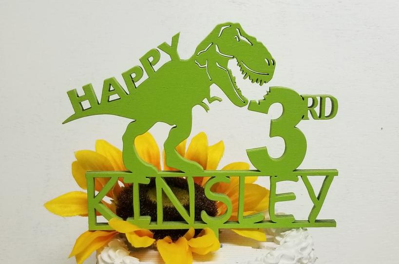 #etsy shop: Dinosaur Cake Topper, Boys Birthday Cake Topper, T-Rex Cake Topper, Jurassic Name and Age Cake Topper, Dinosaur Birthday Party #wedding #dinosaurparty #decor #dinosaurcaketopper #trexcaketopper #dinosaurbirthday #nameandage #boybirth etsy.me/3vR9fru