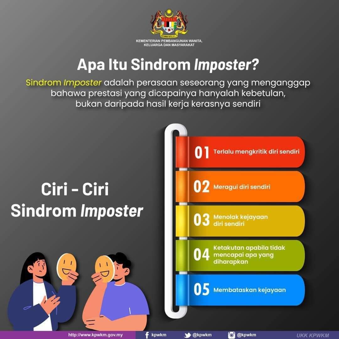 Mesti ada yang sudah tahu dan ada yang belum tahu apa itu Sindrom Imposter. Jom ambil tahu maksud sindrom dan ciri-ciri sindrom ini.

Sumber: <a href="/KPWKM/">KPWKM</a>

#JaPenSabah
#ambiltahu