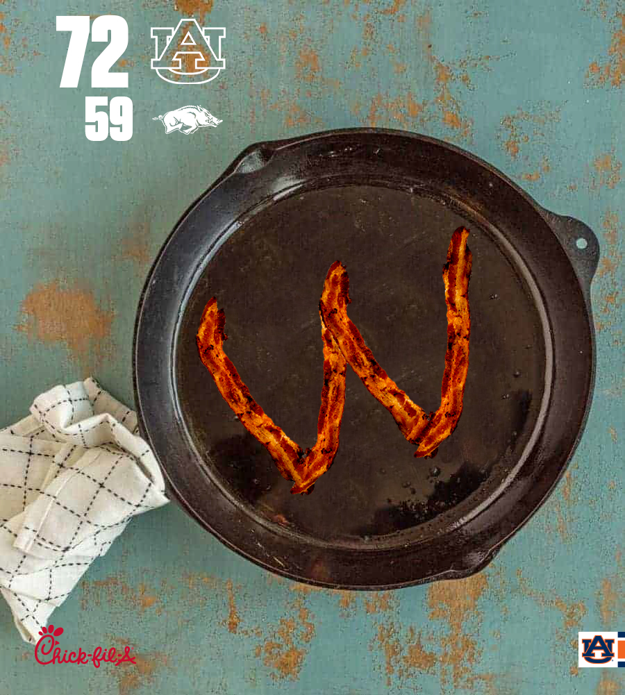AuburnMBB's tweet photo. Never trailed! 

#WarEagle | @ChickfilA https://t.co/gxbCVU4oFh
