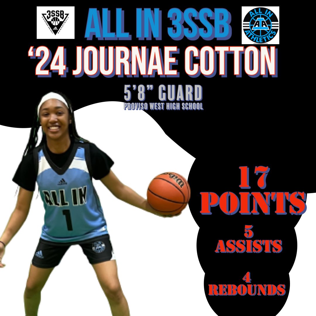 AIAelitegirls's tweet photo. ALL IN 2024 Journae Cotton had a great game including the game winning layup for Proviso West in their thrilling win #ALLINfamily #3SSB @aiathletics @ballislifeJae https://t.co/2lZ8gKZKw3