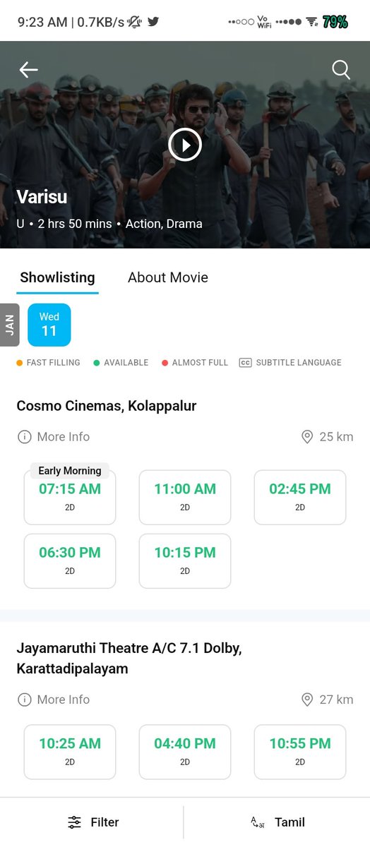 NigeshVijay's tweet photo. #VarisuBookings  bookings opened at @KolappalurCosmo @JayamaruthiGobi get your tickets https://t.co/E36McNMHY7