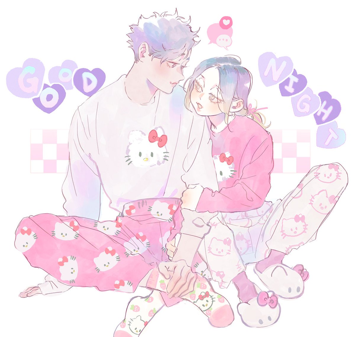 「matching PJs 」|mookieおおおのイラスト