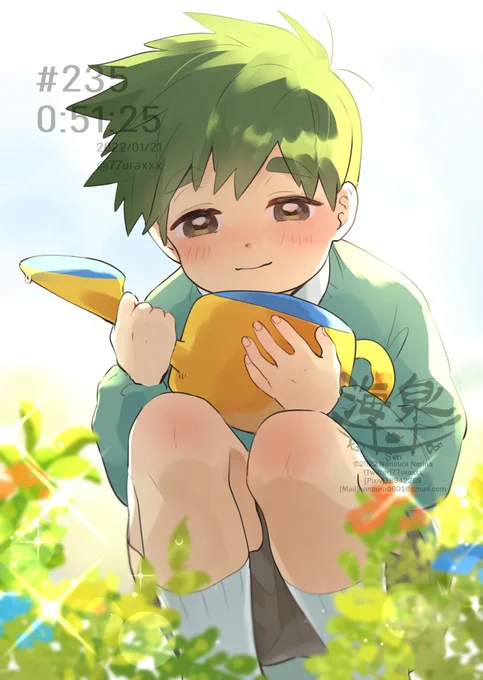 ワンドロ#235~241 #オリジナル #創作 #【閑神】 #男の子 #ショタ #少年 #女装 #BL  