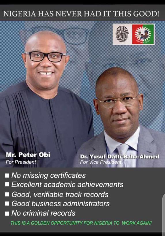 PeterPsquare's tweet photo. Swear down! NIGERIA HAS NEVER HAD IT THIS GOOD! let’s take back our dear country Nigeria🇳🇬 ! We deserve better! Vote @PeterObi &amp; @NgLabour only! Cos It’s the Nigerian Citizens turn!👌🏾 https://t.co/FxFG633UKb