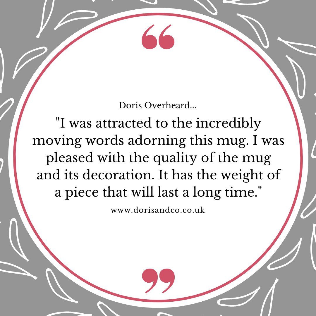 Our Doris mugs are made to be meant to last for a lifetime (and possibly even longer if kept as a family heirloom)! We are so glad you agree :)