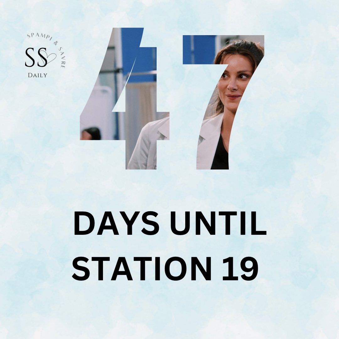 47 days away until Station 19!!!

@spampistefania @Station19 

#stefaniaspampinato #station19 #carinadeluca #carinadelucaedits #carinadelucaedit #station19edits #station19edit #dailycountdown #countdown #47days