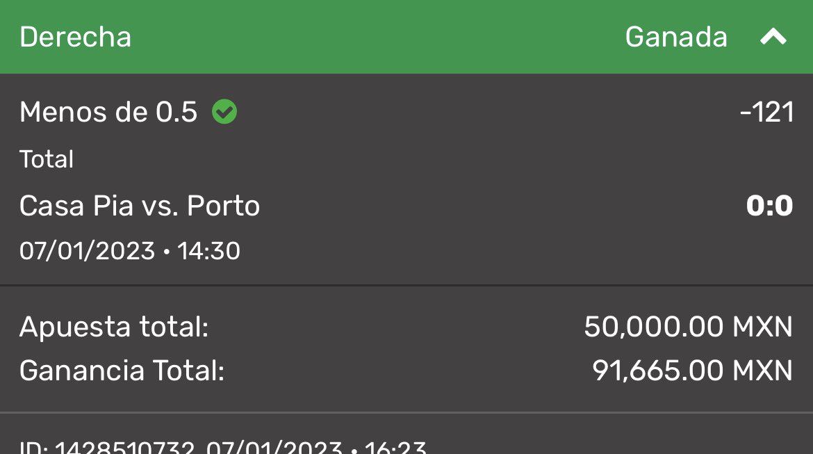 JoseLeyva93's tweet photo. Primera apuesta fuerte del año!!!! 🍀 https://t.co/n9lAaRHDfB
