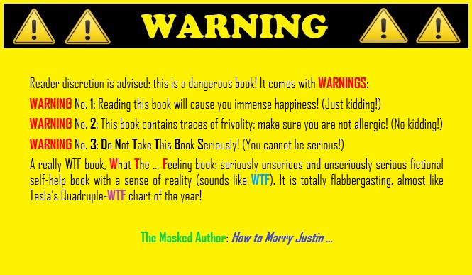 How to Marry Justin ... (New Edition) amazon.com/dp/B0BQGJ6YPJ #Tesla #Justin #TwitterBooks #Twitter #booktwt #WTF #ElonMusk #Warning