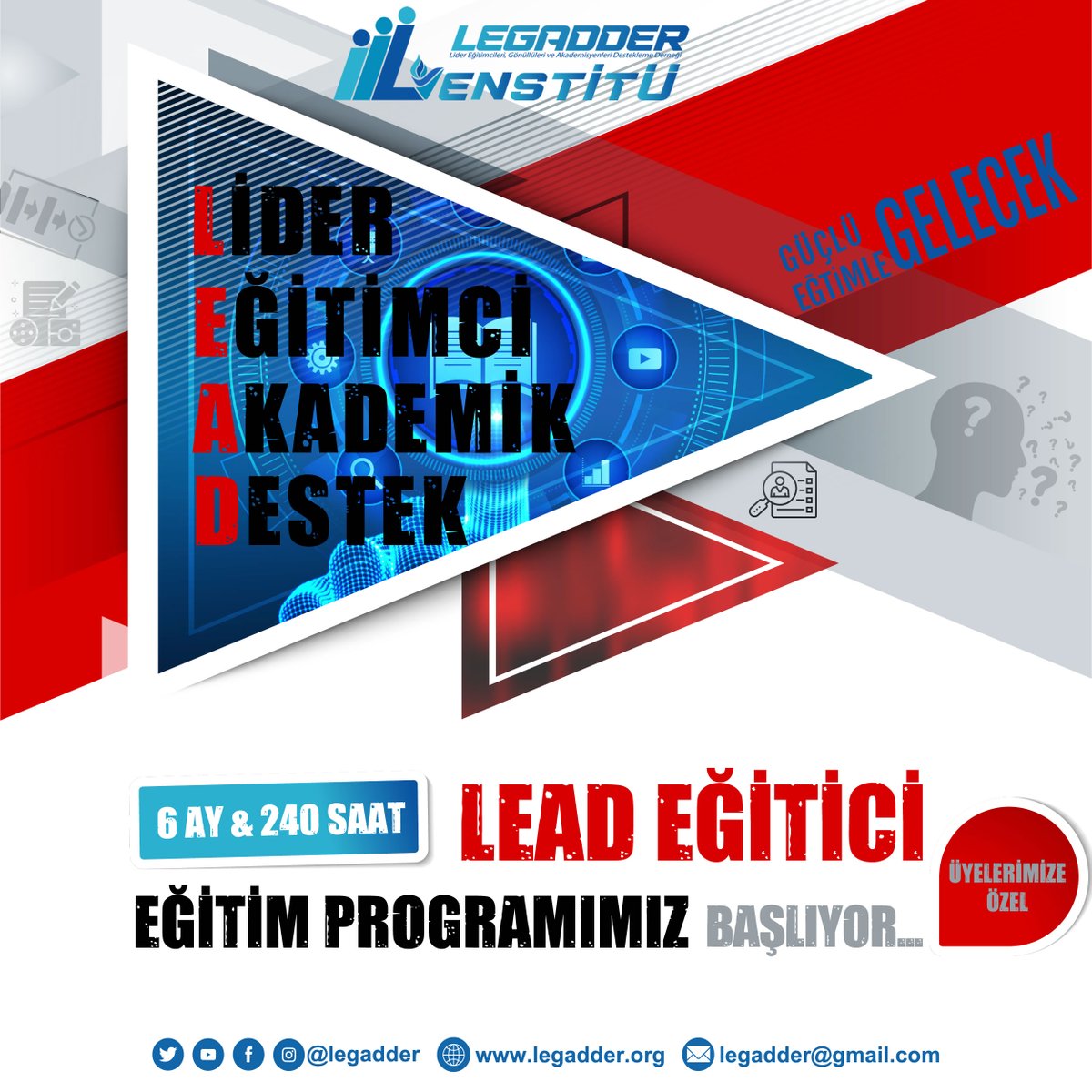 legadder's tweet photo. LEAD Eğitici Eğitim Programımızın Ülkemiz eğitim ekosistemine hayırlı olmasını dileriz.
Güçlü Gelecek Eğitimle Gelecek
Yeni Nesil STK olan LEGADDER'i takip etmeye devam edin. https://t.co/qffptfglF3