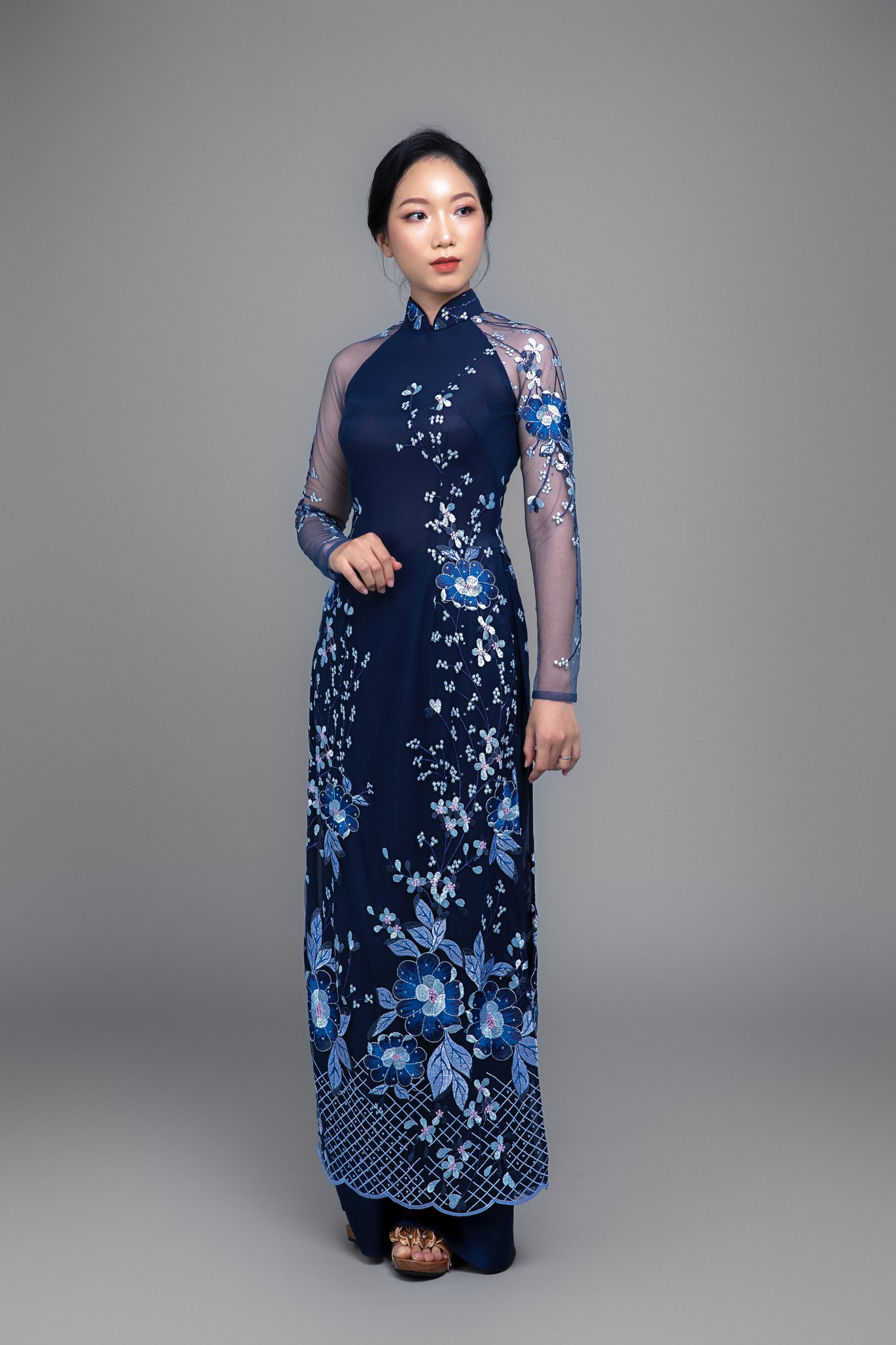 Ao top dai blue