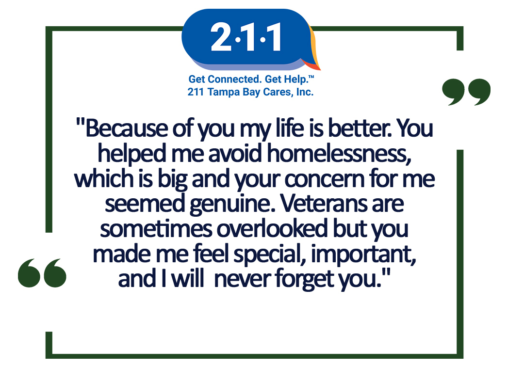 FirstContactTB's tweet image. We absolutely love a success story and we love our Veterans! #FLVets #SupportVets 1-844-MYFLVET helpline.