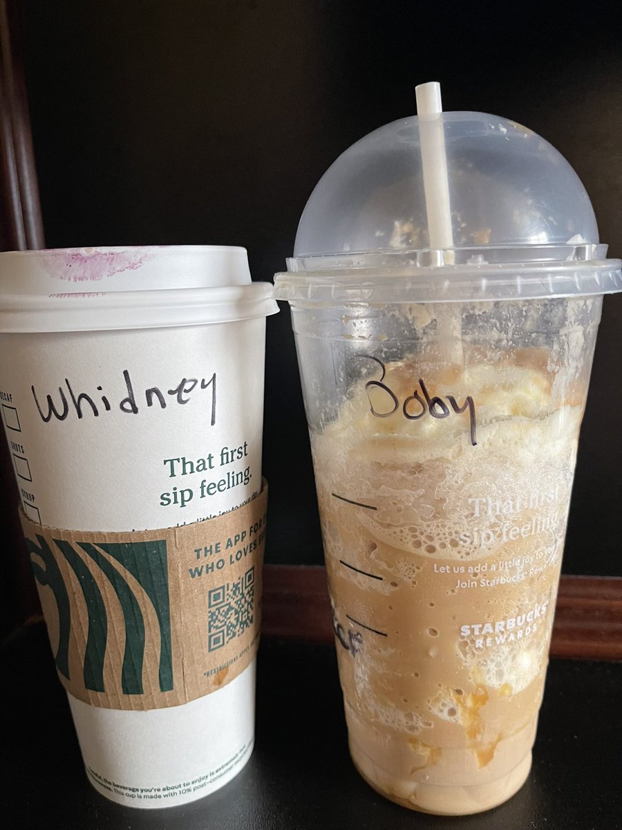 demonseed69's tweet image. Prob the oddest way I’ve ever seen mine or @mswhitneymorgan ‘s name spelled at a @Starbucks ever! @CircusVegas #crackiswhack