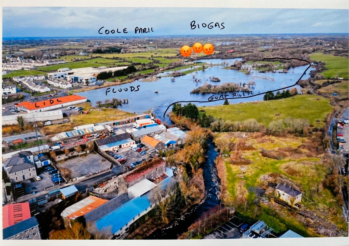 @GortBiogas seasonal flood - turloughs / Karst/ unique environment- you know . Sure could you plant a BioHazard with subterranean storage tanks in a better place lads? This water ends up in Kinvara/ Ballinderreen . Sure what harm would a spill do ? “ no problem for us “ says ABP.