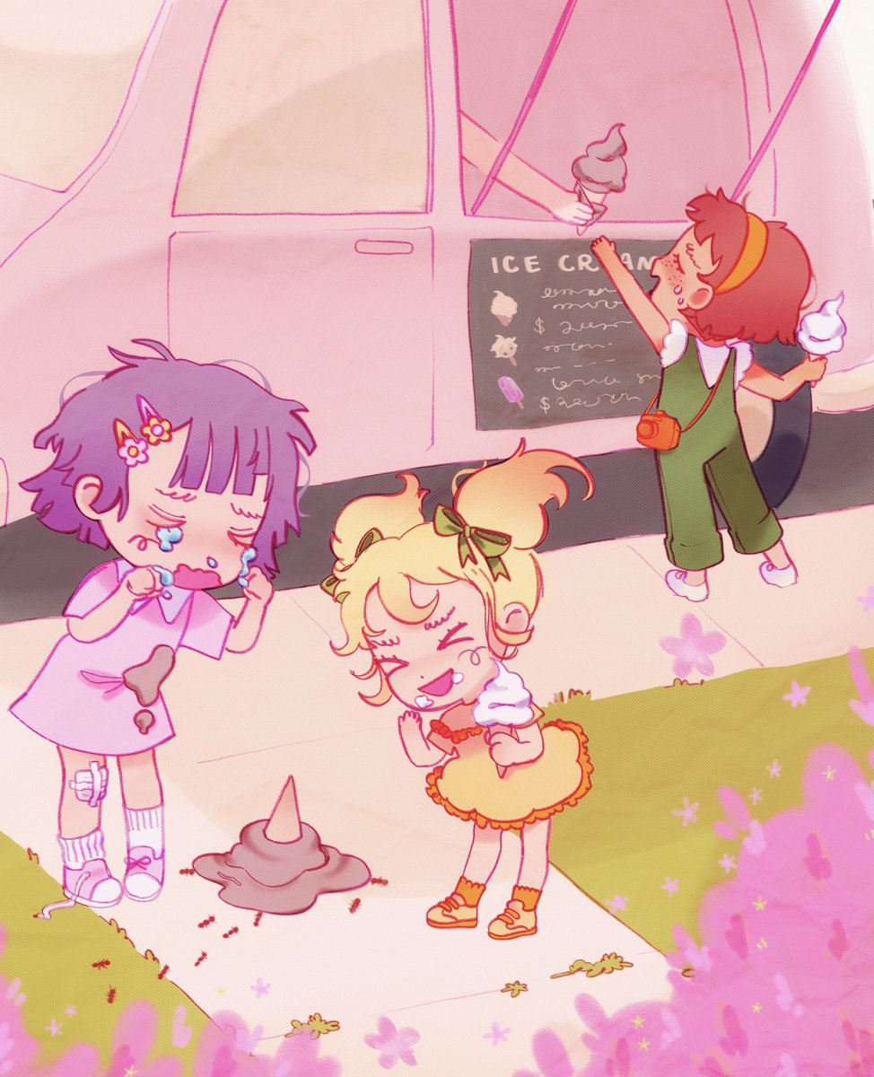 R0BOU's tweet image. my finished piece for @LilWondersZine 🥺💖 i had a lot of fun with this one 🍦✨