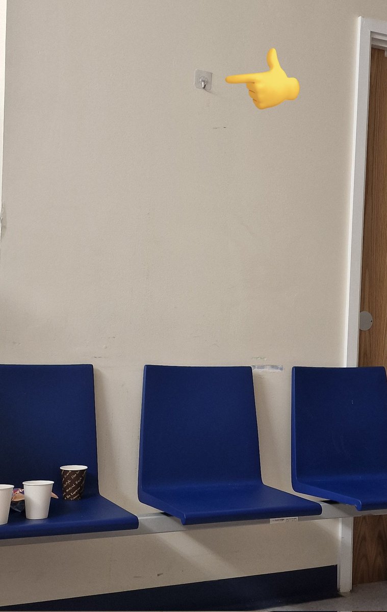 I've unfortunately spent 12 hours today in an A&E corridor with my mum, thankfully all OK & we'll be out of here soon. But @RishiSunak the conditions we witnessed today are utterly unacceptable. The picture shows the corridor lined with chairs and dotted around are these hooks...