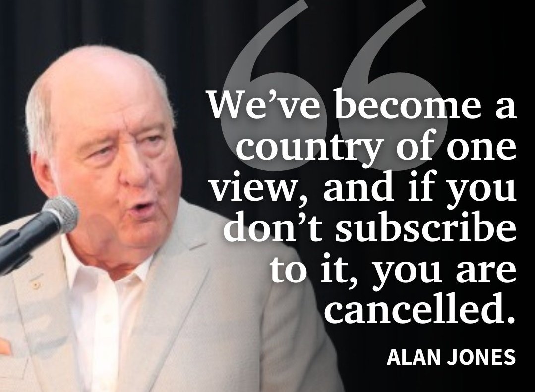 PeterWMurphy1's tweet image. Dear Alan Jones, People ...
• ignoring you is NOT "being "cancelled".
• disagreeing with your divisive hateful bigotry is NOT "being cancelled".
• refusing to buy or read toxic NewsCorp papers is NOT "being cancelled". #NewsCorpse #AlanJones