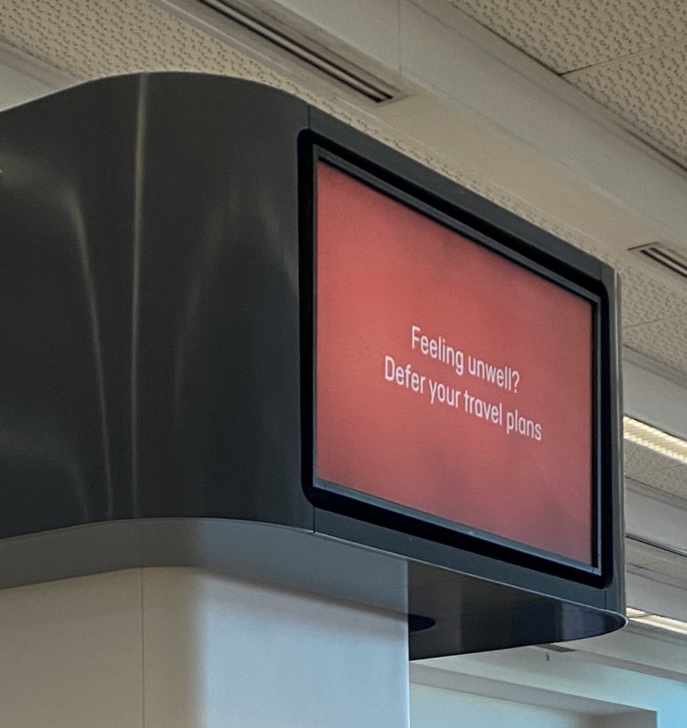 MUSIC__GYPSY's tweet photo. Feeling unwell before Qantas flight? @Qantas actually will not change your flight-zero customer service! Sorry to everyone on the flight who has to be next to us #qantas https://t.co/JPqygC6zSC