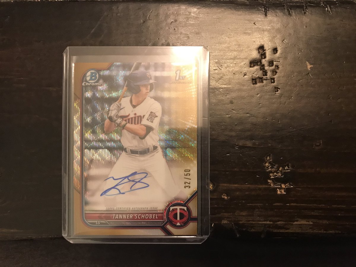 MMCards2's tweet photo. @Hoerner1st2018 @84baseballcards @ILOVECOLLECTIN1 @sports_sell @CardboardEchoes Tanner Schobel auto /50
$100 shipped https://t.co/BYkvlYQROM