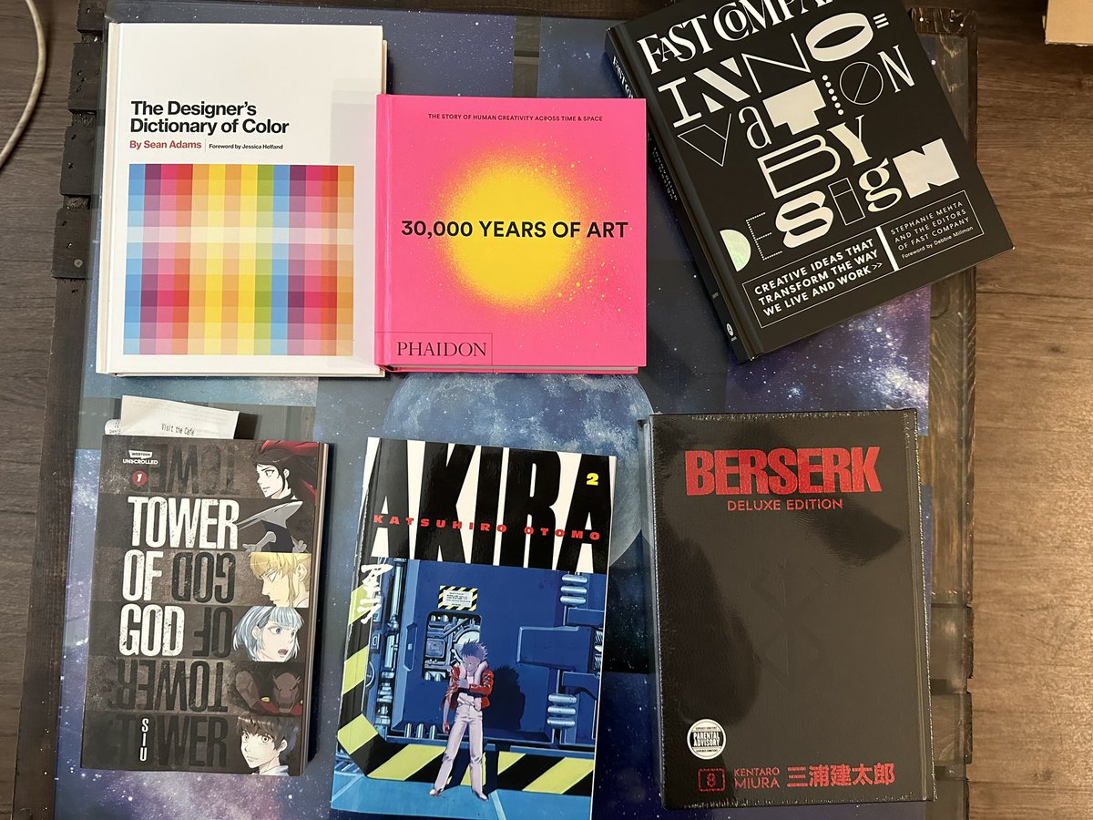 Building up my design and manga/manhwa(Tower of God) collection in 2023. 🤓