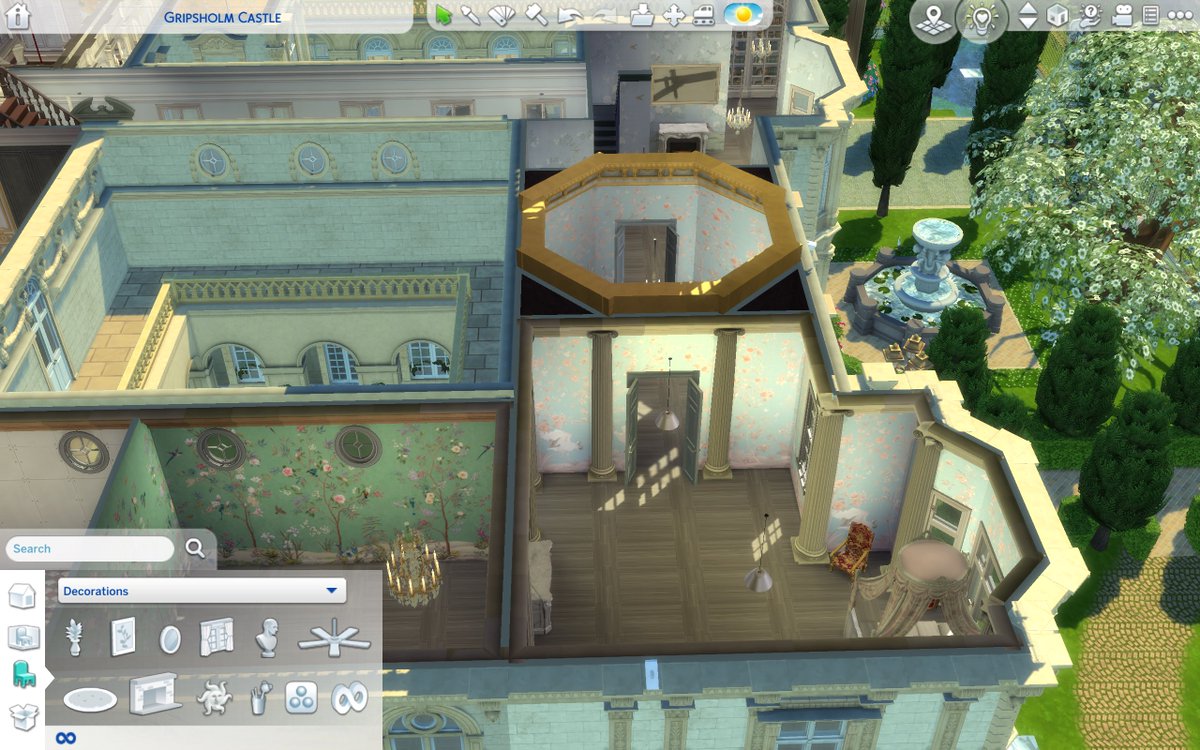 BluthIndustries's tweet image. #WIP absolutely in love with this gorgeous chinoiserie wallpaper. Also just having a wonderful time rebuilding my sims world with castles, royal residences, and more for my saved game #showusyourbuilds #simmersdigest #ts4 #harlix #thejim07 #lorysims