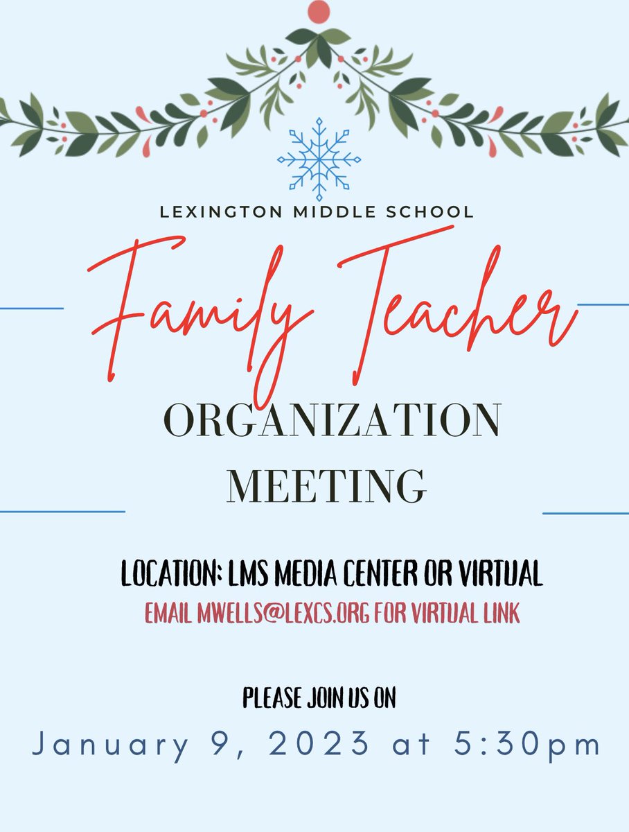 Family Teacher Organization! 🧡💙🧡<a href="/LCSJackets/">Lexington City Sch</a> <a href="/LexMidSchool/">Lexington MS</a>