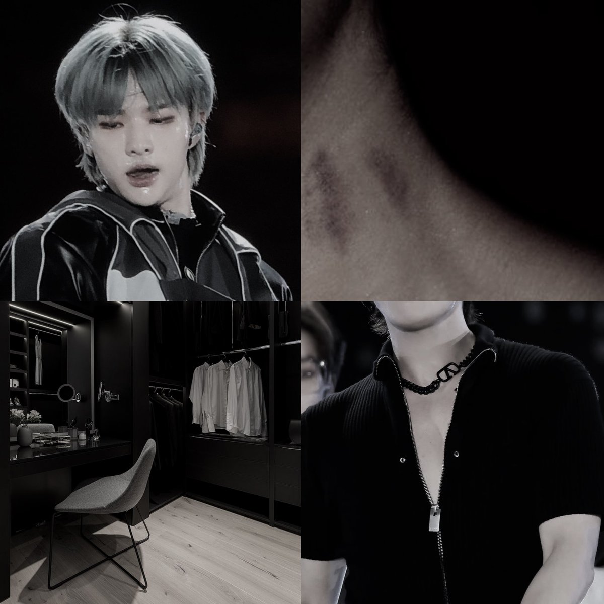 #hyunho au

хёнджин всё выступление не открывал взгляда от манящего выреза минхо и по окончанию пообещал зацеловать каждый миллиметр кожи на груди ли за его крайне плохое поведение.