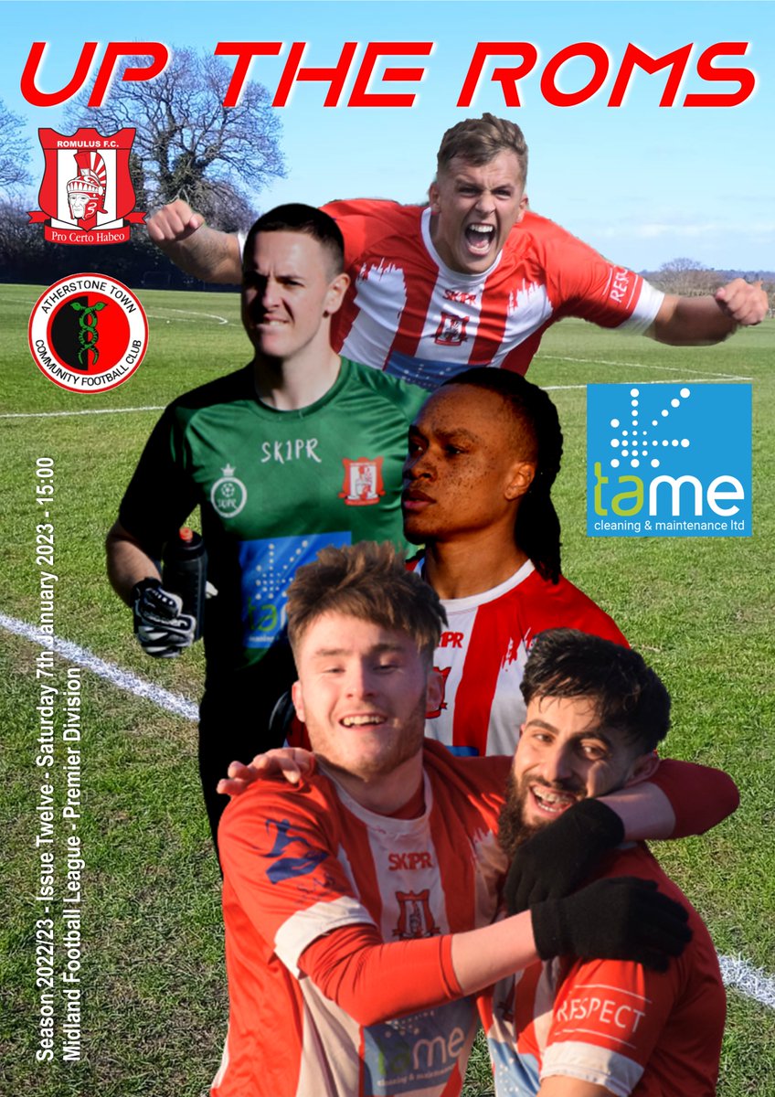 This weeks e-Programme cover stars are @ryanandrews7_ @joshbenton1875 Luke Shearer, @owen_watkins9 & @umarz8 with the background, a  picture from our Lindridge Road complex. #ProgrammeEditor

Player photos: @trickieclarke16 

A massive thank you to @TameCleaning & @Richarde1966