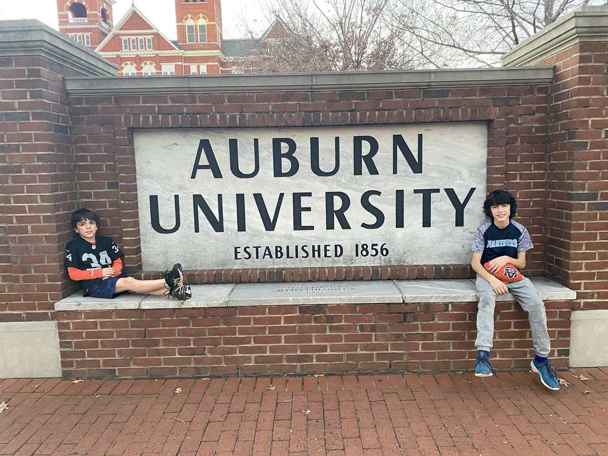 Got the boys in Auburn for their first basketball game. All the way from Boston… Let’s go!!!#Wareagle