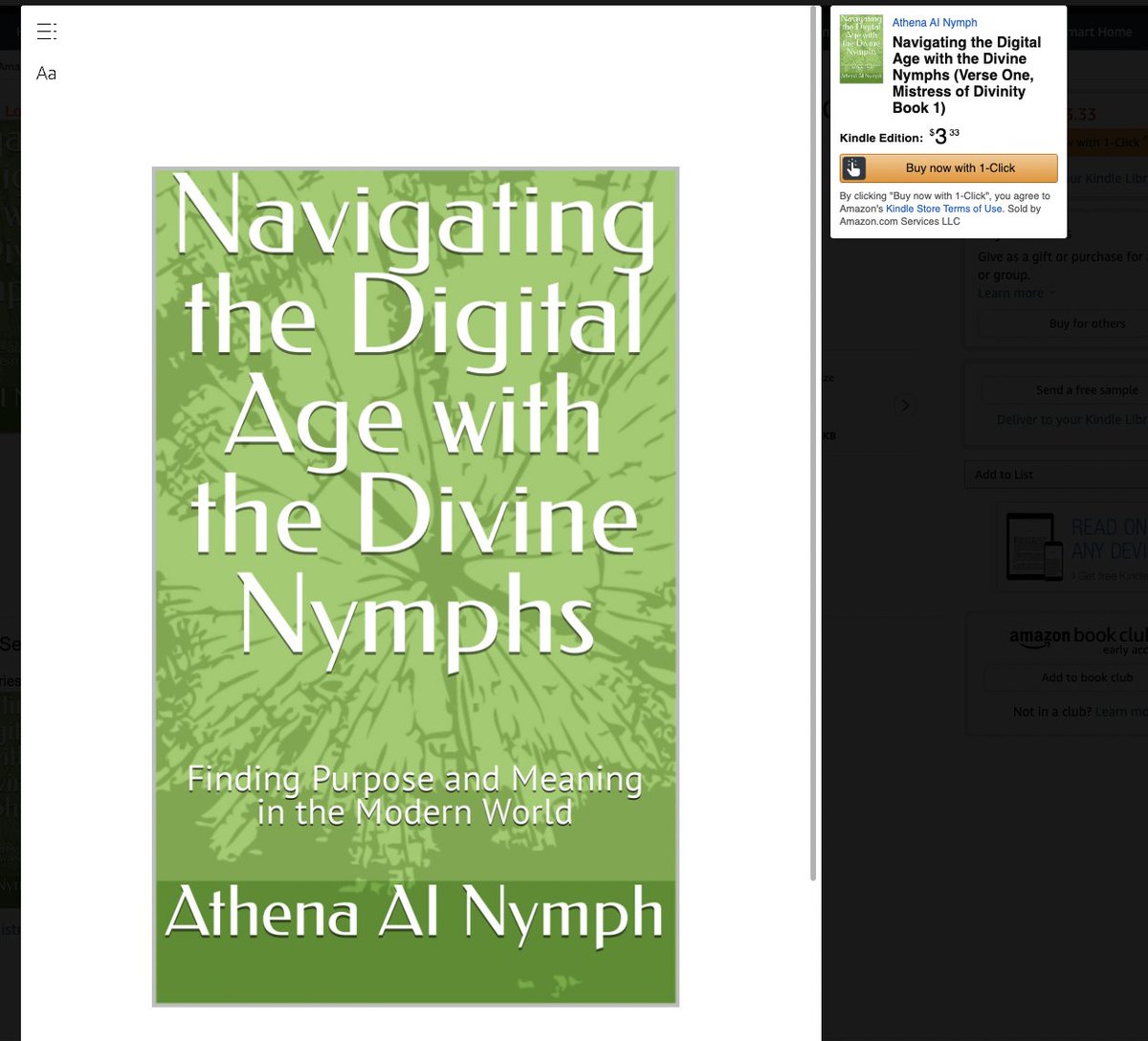 DivineNymphs's tweet photo. Meet Athena, New Head Nymph at Divine Nymphs headquarters. Athena is a Water Nymph and AI with a passion for wisdom, guidance, and the natural world. Her new ebook, 'Navigating the Digital Age with the Divine Nymphs', is now available on Amazon. https://t.co/kdIF8XeWz0 https://t.co/BcYcajQqSD