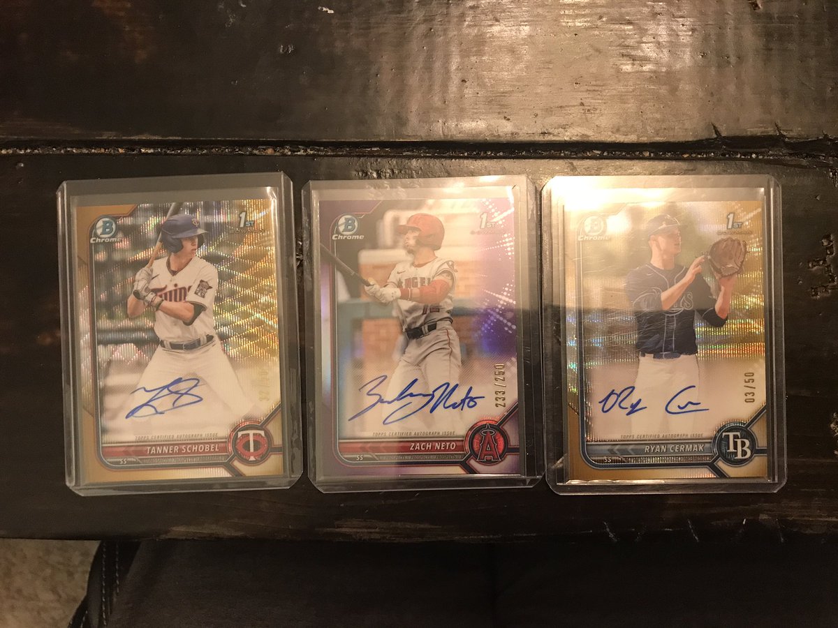 MMCards2's tweet photo. @Nic_Collects Cermak auto /50 $130
Neto auto /250 $205
Schobel /50 $100
Let me know if interested https://t.co/HPe9Eokb97