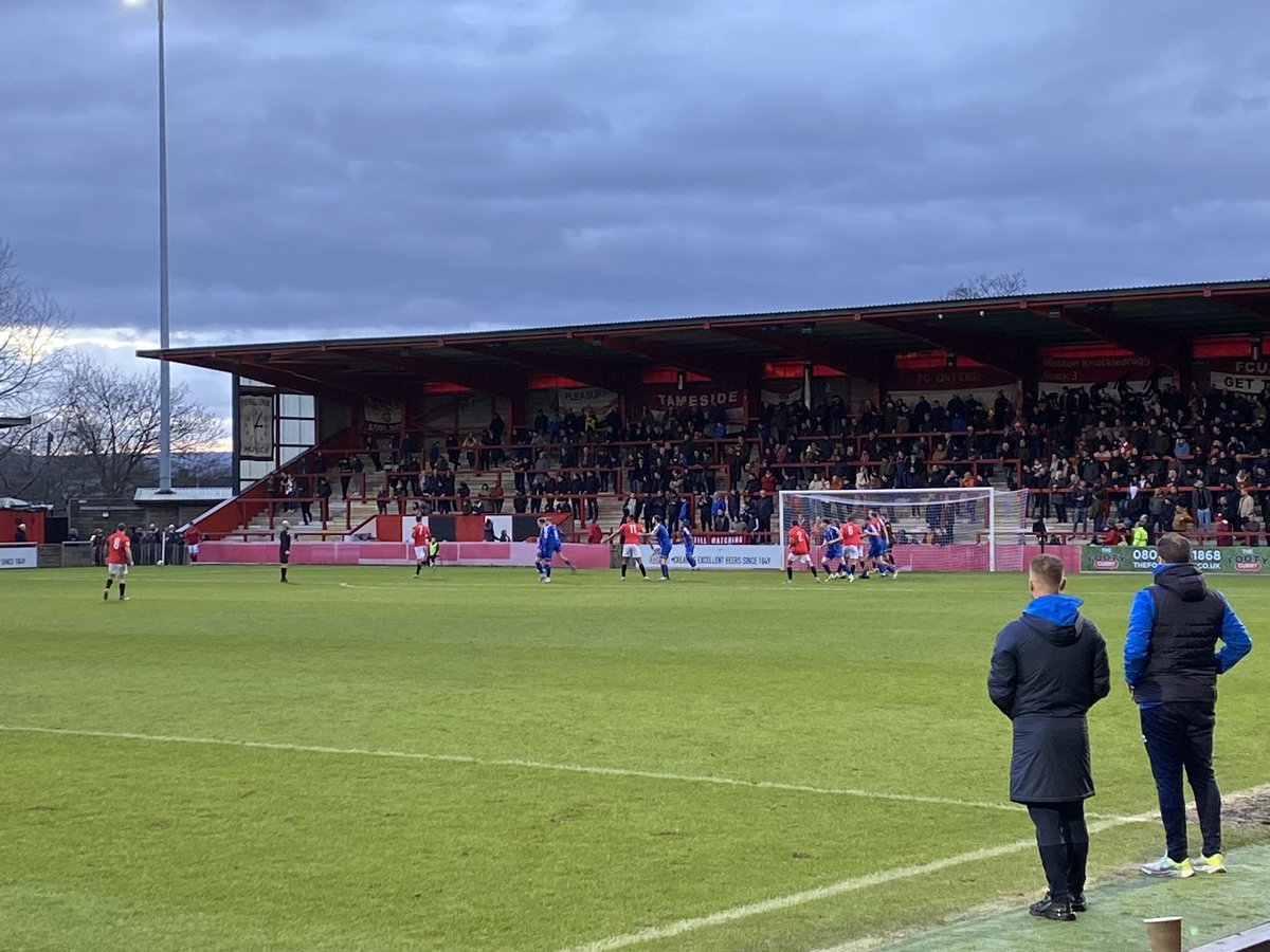 Had a great day <a href="/FCUnitedMcr/">FC United of Manchester 🟥⬜⬛</a> with my son Oscar cheering on <a href="/WhitbyTownFC/">Whitby Town FC</a>. What a great set up and a lovely set of fans. An absolutely cracking game of football too and a well deserved point for both teams!