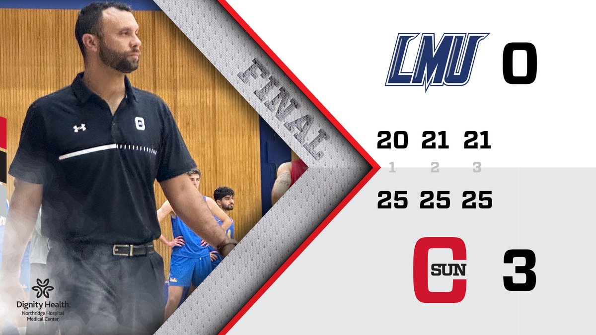 CSUNMensVB's tweet photo. And there's the first career win for Theo Edwards as #CSUN sweeps Lincoln Memorial to wrap up the UCSB Asics Invitational!
#UniteTheValley https://t.co/5KG172SShi