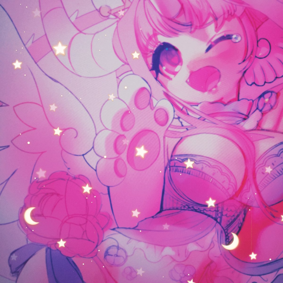 「」|🩷🌙🪽 𝖈𝖔𝖒𝖒𝖘 𝖔𝖕𝖊𝖓 ୨♡୧のイラスト