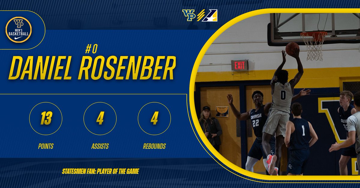 WPUGameDay's tweet photo. Morgan Terry and Daniel Rosenber take home player of the game awards as basketball completes a second straight #statesmensweep🧹
Hit the link to download the app and vote during every game!! https://t.co/0j36aFLitY https://t.co/aPeSOSYQQN