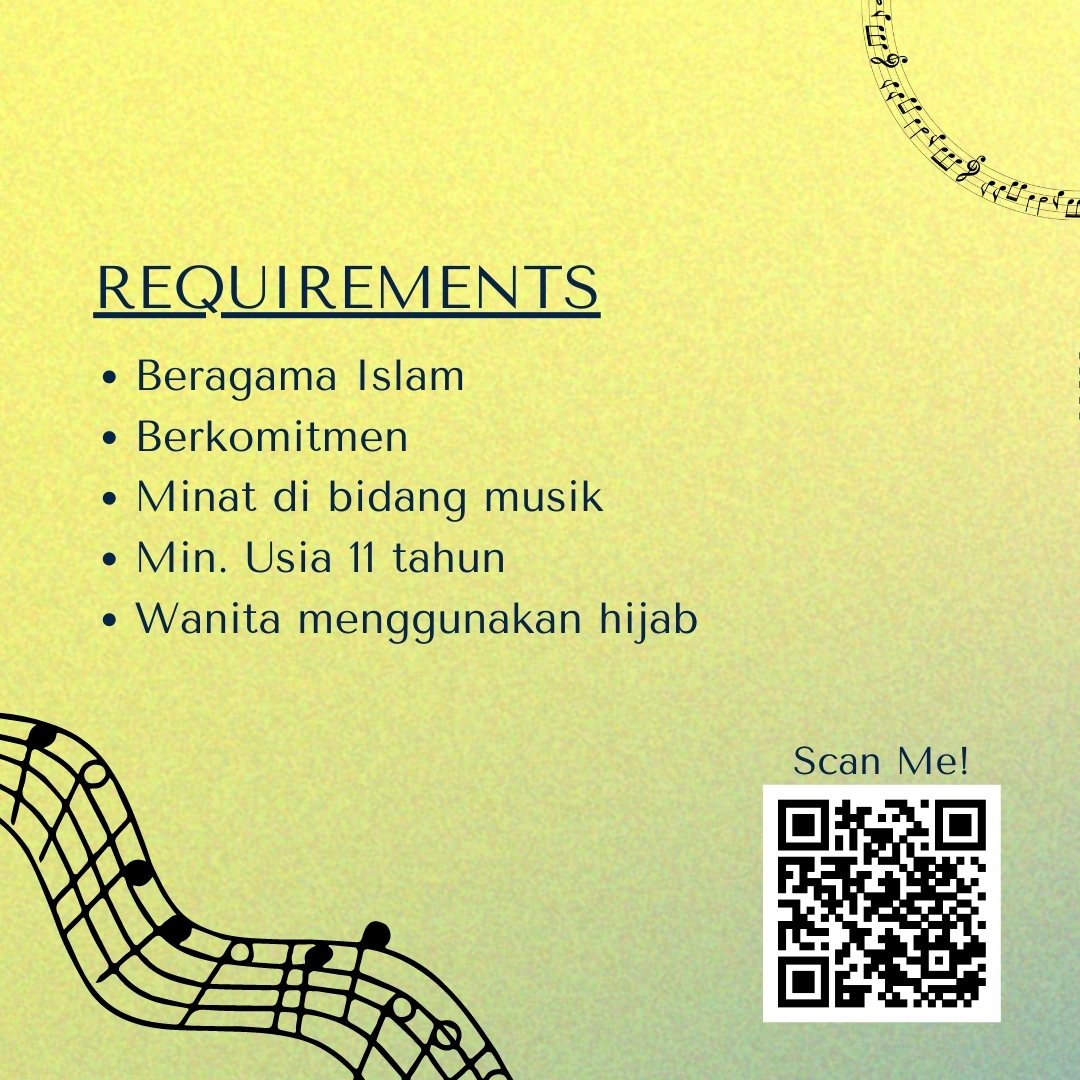 Marching Band Istiqlal Open Recruitment

Yuk segera daftarkan diri kamu dengan scan barcode atau klik link di bio instagram kami! Jika kamu sudah mendaftar online, kamu di harapkan untuk datang pada pada tanggal 22 Januari 2023 di ruang sekretariat Marching Band Istiqlal