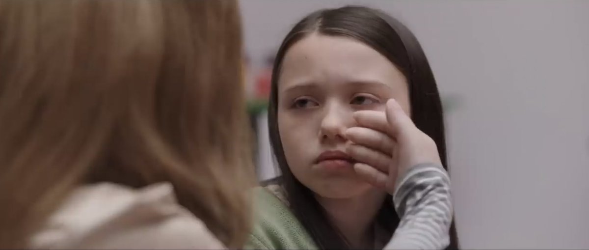 Lulamaybelle's tweet photo. The magic of #M3GAN // #M3GANMovie is how it cleverly balances its happy-sad-bonkers moments such as this one: Starts as tender &amp; vulnerable (brilliant job by @VioletMcgraw) and then transforms, leaning more and more into the hilarious absurdity of it all. Laughed through tears. https://t.co/3FbvX2O2Yu