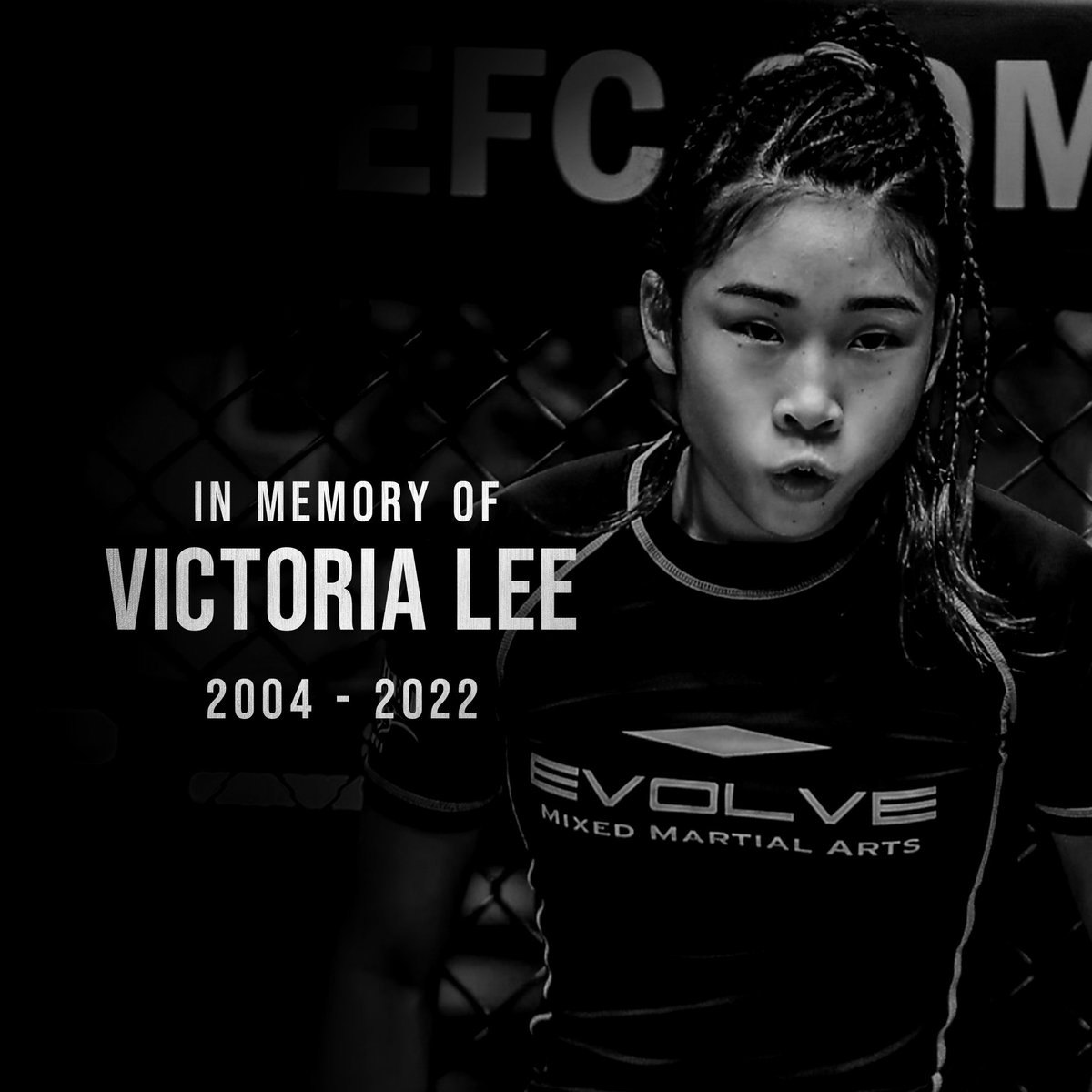 ONEChampionship's tweet photo. The ONE Championship team is devastated over the tragic passing of Victoria Lee. We send our most heartfelt condolences to her family and friends at this difficult time. https://t.co/EUIp8jplxN