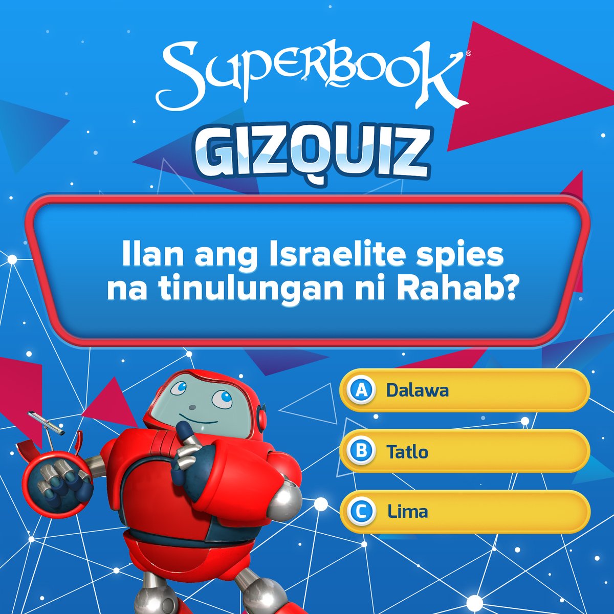 BatangSuperbook's tweet image. It's #PlayTime with Gizmo! 😁 Alam mo ba kung ano ang tamang sagot? ✌🏼

#BibleQuiz #BibleChallenge #PlayTime